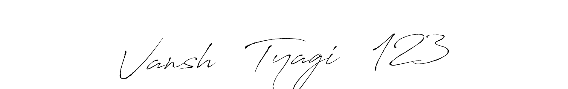 This is the best signature style for the Vansh   Tyagi   123 name. Also you like these signature font (Antro_Vectra). Mix name signature. Vansh   Tyagi   123 signature style 6 images and pictures png