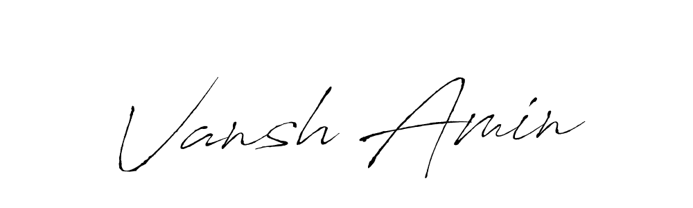 You should practise on your own different ways (Antro_Vectra) to write your name (Vansh Amin) in signature. don't let someone else do it for you. Vansh Amin signature style 6 images and pictures png