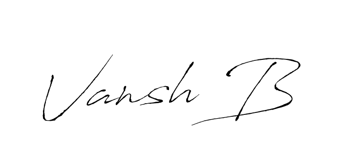 Similarly Antro_Vectra is the best handwritten signature design. Signature creator online .You can use it as an online autograph creator for name Vansh B. Vansh B signature style 6 images and pictures png