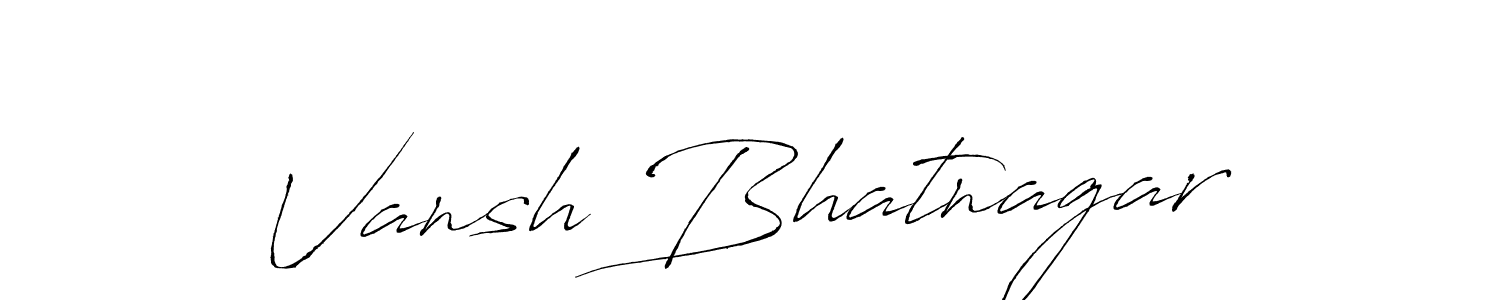 Create a beautiful signature design for name Vansh Bhatnagar. With this signature (Antro_Vectra) fonts, you can make a handwritten signature for free. Vansh Bhatnagar signature style 6 images and pictures png