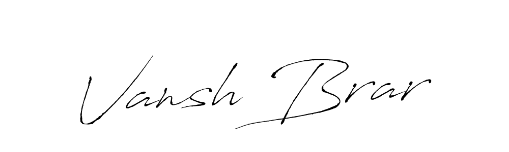 Make a beautiful signature design for name Vansh Brar. With this signature (Antro_Vectra) style, you can create a handwritten signature for free. Vansh Brar signature style 6 images and pictures png