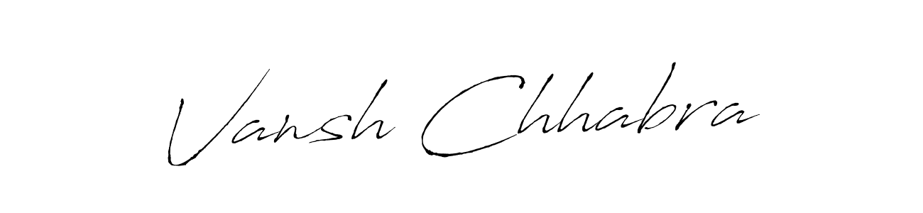 Design your own signature with our free online signature maker. With this signature software, you can create a handwritten (Antro_Vectra) signature for name Vansh Chhabra. Vansh Chhabra signature style 6 images and pictures png