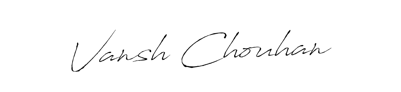 How to make Vansh Chouhan name signature. Use Antro_Vectra style for creating short signs online. This is the latest handwritten sign. Vansh Chouhan signature style 6 images and pictures png