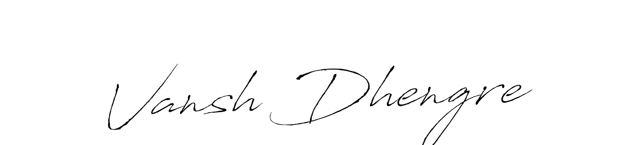 You should practise on your own different ways (Antro_Vectra) to write your name (Vansh Dhengre) in signature. don't let someone else do it for you. Vansh Dhengre signature style 6 images and pictures png