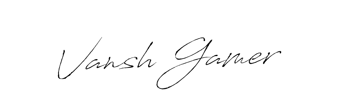 This is the best signature style for the Vansh Gamer name. Also you like these signature font (Antro_Vectra). Mix name signature. Vansh Gamer signature style 6 images and pictures png