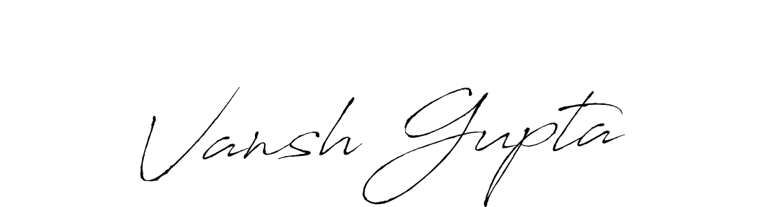 Vansh Gupta stylish signature style. Best Handwritten Sign (Antro_Vectra) for my name. Handwritten Signature Collection Ideas for my name Vansh Gupta. Vansh Gupta signature style 6 images and pictures png