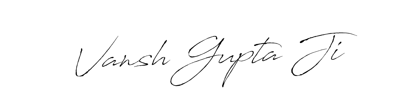 Create a beautiful signature design for name Vansh Gupta Ji. With this signature (Antro_Vectra) fonts, you can make a handwritten signature for free. Vansh Gupta Ji signature style 6 images and pictures png