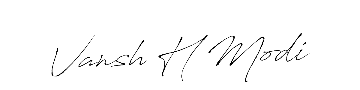 Also You can easily find your signature by using the search form. We will create Vansh H Modi name handwritten signature images for you free of cost using Antro_Vectra sign style. Vansh H Modi signature style 6 images and pictures png