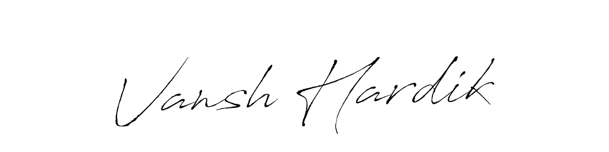 How to make Vansh Hardik signature? Antro_Vectra is a professional autograph style. Create handwritten signature for Vansh Hardik name. Vansh Hardik signature style 6 images and pictures png