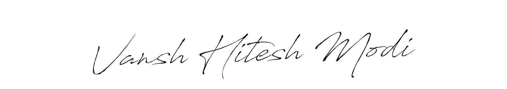 The best way (Antro_Vectra) to make a short signature is to pick only two or three words in your name. The name Vansh Hitesh Modi include a total of six letters. For converting this name. Vansh Hitesh Modi signature style 6 images and pictures png