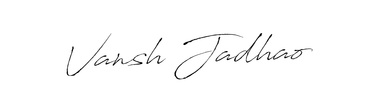 How to make Vansh Jadhao name signature. Use Antro_Vectra style for creating short signs online. This is the latest handwritten sign. Vansh Jadhao signature style 6 images and pictures png