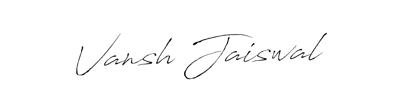 Create a beautiful signature design for name Vansh Jaiswal. With this signature (Antro_Vectra) fonts, you can make a handwritten signature for free. Vansh Jaiswal signature style 6 images and pictures png