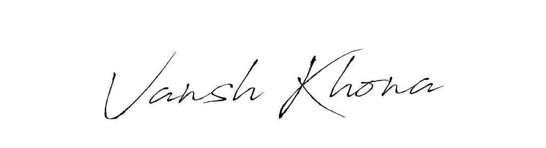 Make a beautiful signature design for name Vansh Khona. Use this online signature maker to create a handwritten signature for free. Vansh Khona signature style 6 images and pictures png