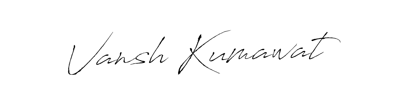 How to make Vansh Kumawat signature? Antro_Vectra is a professional autograph style. Create handwritten signature for Vansh Kumawat name. Vansh Kumawat signature style 6 images and pictures png