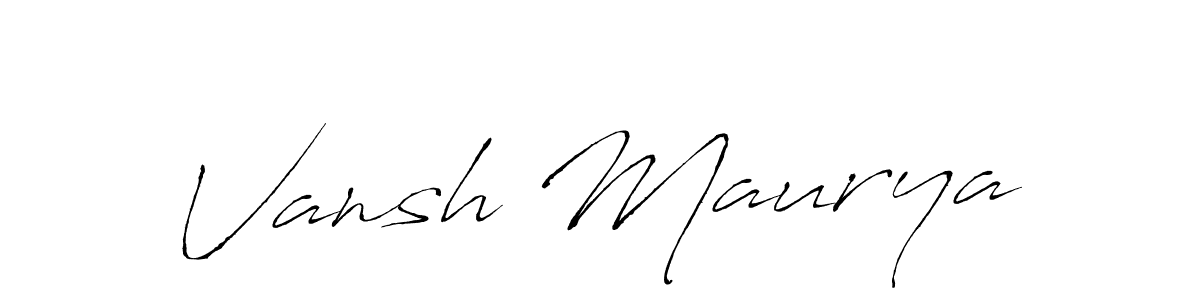 Similarly Antro_Vectra is the best handwritten signature design. Signature creator online .You can use it as an online autograph creator for name Vansh Maurya. Vansh Maurya signature style 6 images and pictures png