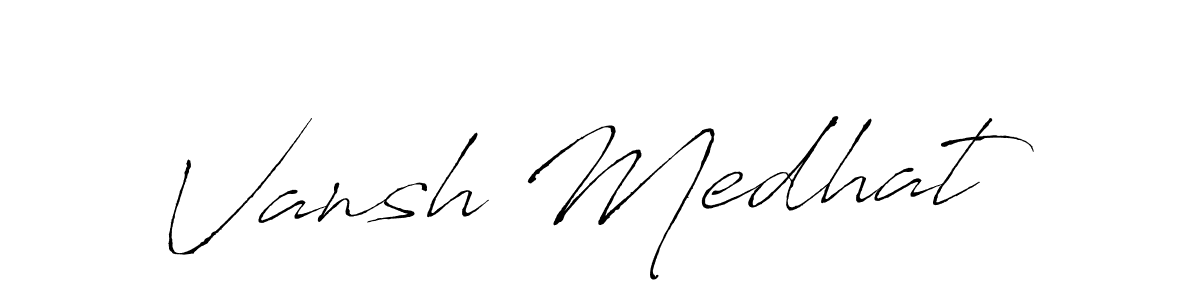 Make a beautiful signature design for name Vansh Medhat. With this signature (Antro_Vectra) style, you can create a handwritten signature for free. Vansh Medhat signature style 6 images and pictures png