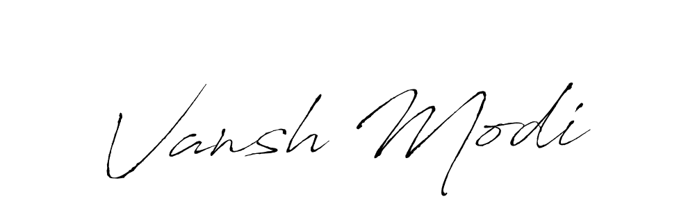 How to make Vansh Modi name signature. Use Antro_Vectra style for creating short signs online. This is the latest handwritten sign. Vansh Modi signature style 6 images and pictures png