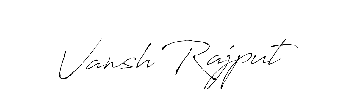 Design your own signature with our free online signature maker. With this signature software, you can create a handwritten (Antro_Vectra) signature for name Vansh Rajput. Vansh Rajput signature style 6 images and pictures png