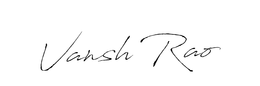 Vansh Rao stylish signature style. Best Handwritten Sign (Antro_Vectra) for my name. Handwritten Signature Collection Ideas for my name Vansh Rao. Vansh Rao signature style 6 images and pictures png