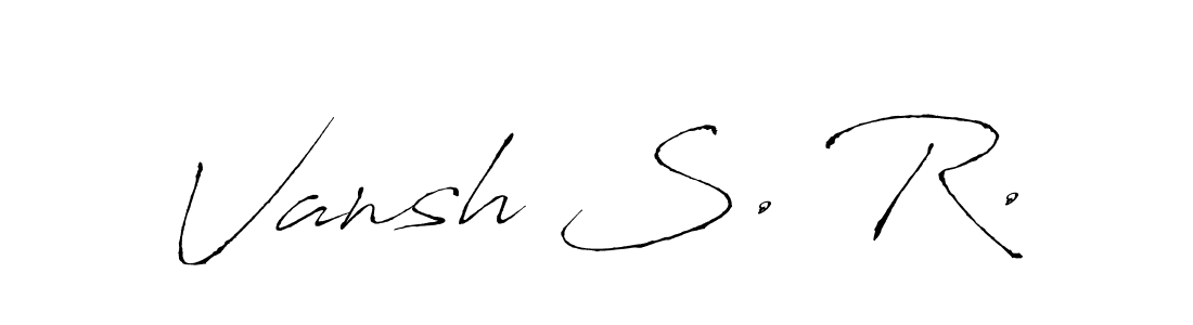 It looks lik you need a new signature style for name Vansh S. R.. Design unique handwritten (Antro_Vectra) signature with our free signature maker in just a few clicks. Vansh S. R. signature style 6 images and pictures png