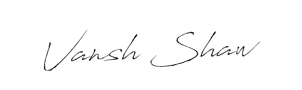 Use a signature maker to create a handwritten signature online. With this signature software, you can design (Antro_Vectra) your own signature for name Vansh Shaw. Vansh Shaw signature style 6 images and pictures png