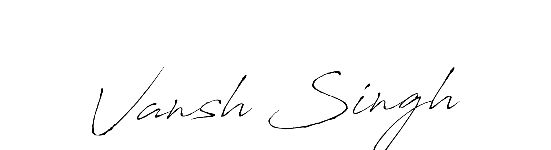 Make a beautiful signature design for name Vansh Singh. With this signature (Antro_Vectra) style, you can create a handwritten signature for free. Vansh Singh signature style 6 images and pictures png