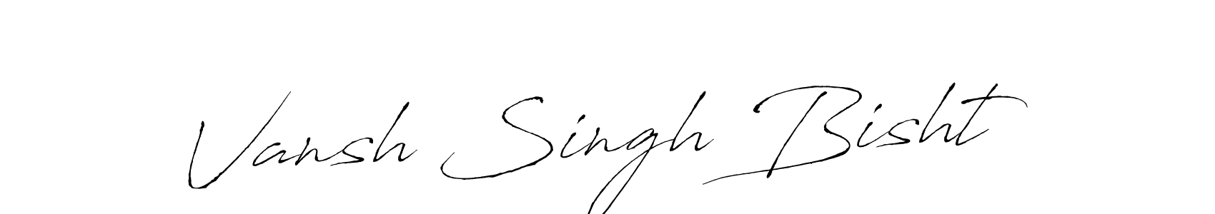 You should practise on your own different ways (Antro_Vectra) to write your name (Vansh Singh Bisht) in signature. don't let someone else do it for you. Vansh Singh Bisht signature style 6 images and pictures png