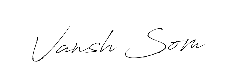 Vansh Som stylish signature style. Best Handwritten Sign (Antro_Vectra) for my name. Handwritten Signature Collection Ideas for my name Vansh Som. Vansh Som signature style 6 images and pictures png