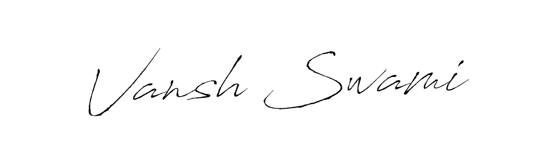 The best way (Antro_Vectra) to make a short signature is to pick only two or three words in your name. The name Vansh Swami include a total of six letters. For converting this name. Vansh Swami signature style 6 images and pictures png
