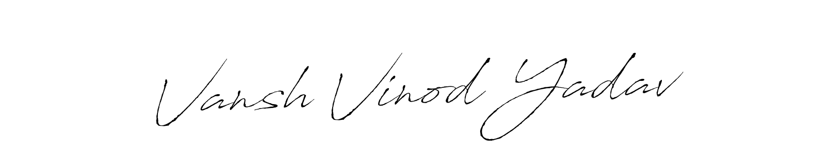 Use a signature maker to create a handwritten signature online. With this signature software, you can design (Antro_Vectra) your own signature for name Vansh Vinod Yadav. Vansh Vinod Yadav signature style 6 images and pictures png