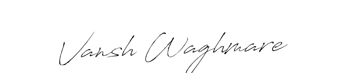 How to make Vansh Waghmare signature? Antro_Vectra is a professional autograph style. Create handwritten signature for Vansh Waghmare name. Vansh Waghmare signature style 6 images and pictures png
