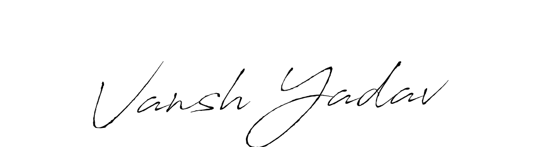 Also You can easily find your signature by using the search form. We will create Vansh Yadav name handwritten signature images for you free of cost using Antro_Vectra sign style. Vansh Yadav signature style 6 images and pictures png