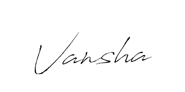 How to make Vansha name signature. Use Antro_Vectra style for creating short signs online. This is the latest handwritten sign. Vansha signature style 6 images and pictures png