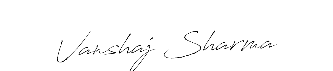 Make a beautiful signature design for name Vanshaj Sharma. With this signature (Antro_Vectra) style, you can create a handwritten signature for free. Vanshaj Sharma signature style 6 images and pictures png