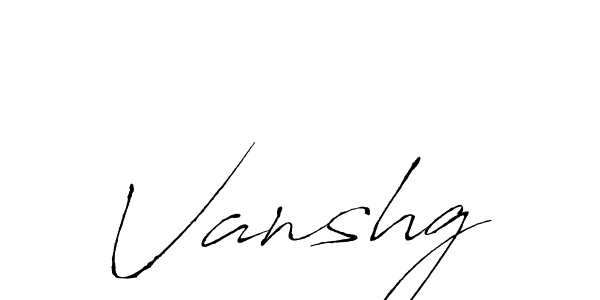 Create a beautiful signature design for name Vanshg. With this signature (Antro_Vectra) fonts, you can make a handwritten signature for free. Vanshg signature style 6 images and pictures png