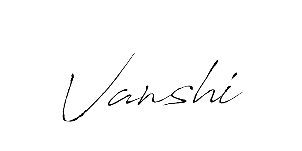 Vanshi stylish signature style. Best Handwritten Sign (Antro_Vectra) for my name. Handwritten Signature Collection Ideas for my name Vanshi. Vanshi signature style 6 images and pictures png