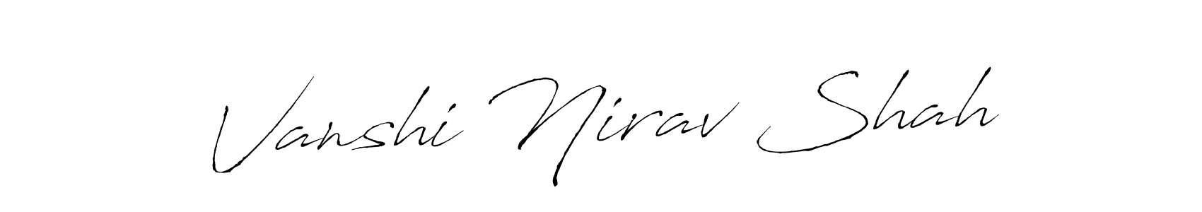 Make a beautiful signature design for name Vanshi Nirav Shah. Use this online signature maker to create a handwritten signature for free. Vanshi Nirav Shah signature style 6 images and pictures png