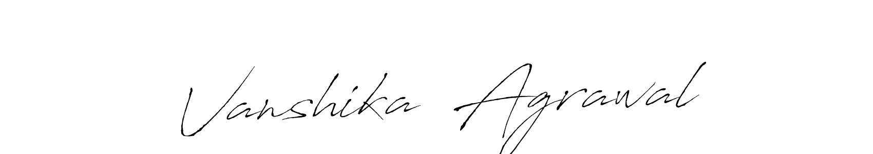 You can use this online signature creator to create a handwritten signature for the name Vanshika  Agrawal. This is the best online autograph maker. Vanshika  Agrawal signature style 6 images and pictures png