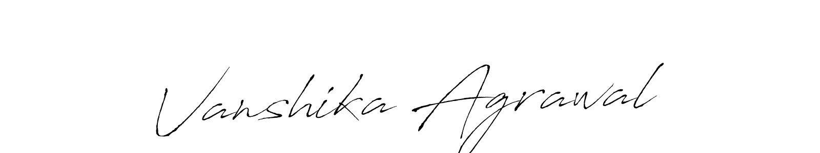 Create a beautiful signature design for name Vanshika Agrawal. With this signature (Antro_Vectra) fonts, you can make a handwritten signature for free. Vanshika Agrawal signature style 6 images and pictures png