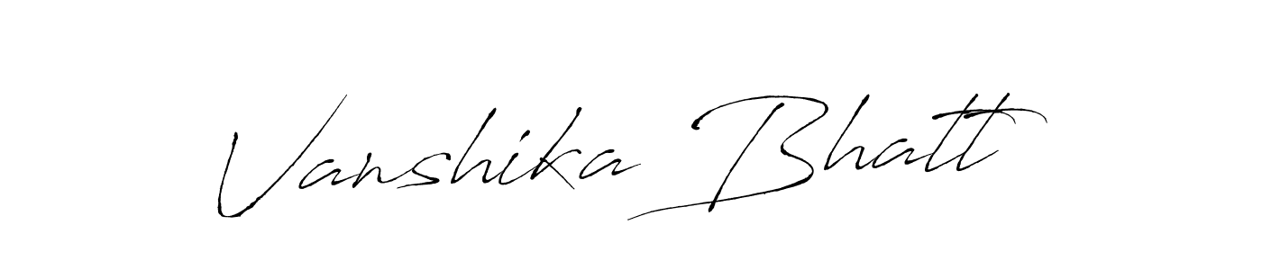 Vanshika Bhatt stylish signature style. Best Handwritten Sign (Antro_Vectra) for my name. Handwritten Signature Collection Ideas for my name Vanshika Bhatt. Vanshika Bhatt signature style 6 images and pictures png