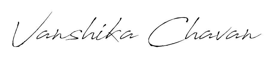 Give your name Vanshika Chavan an exquisite flair with the Antro_Vectra script font. Ideal for contracts, resumes, and formal letterheads. Vanshika Chavan signature style 6 images and pictures png