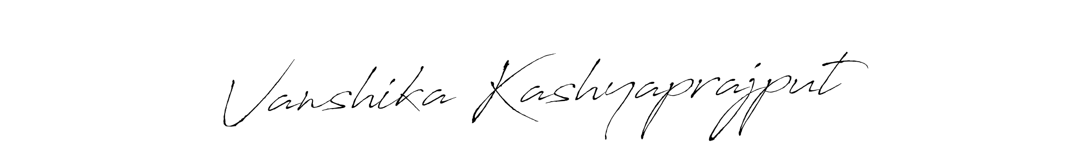 Design your own signature with our free online signature maker. With this signature software, you can create a handwritten (Antro_Vectra) signature for name Vanshika Kashyaprajput. Vanshika Kashyaprajput signature style 6 images and pictures png