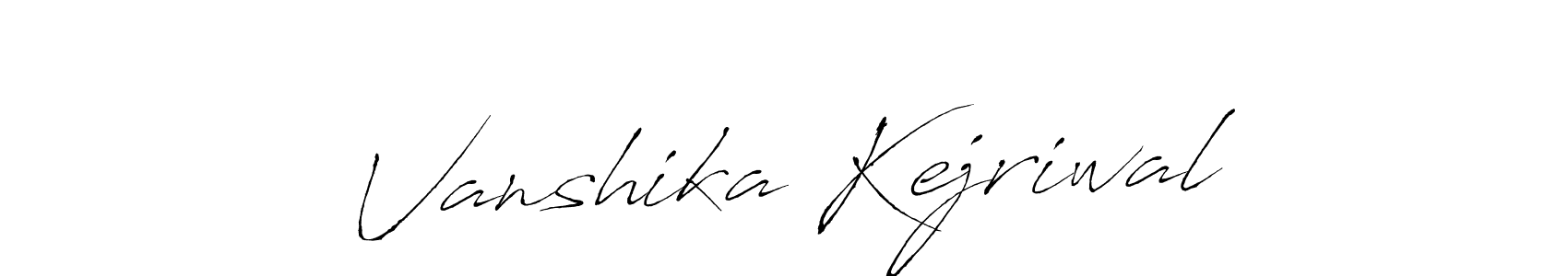 Create a beautiful signature design for name Vanshika Kejriwal. With this signature (Antro_Vectra) fonts, you can make a handwritten signature for free. Vanshika Kejriwal signature style 6 images and pictures png