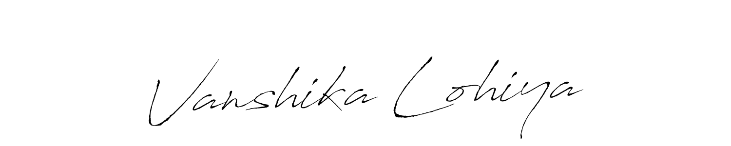 Make a beautiful signature design for name Vanshika Lohiya. With this signature (Antro_Vectra) style, you can create a handwritten signature for free. Vanshika Lohiya signature style 6 images and pictures png