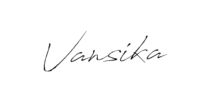 Make a beautiful signature design for name Vansika. Use this online signature maker to create a handwritten signature for free. Vansika signature style 6 images and pictures png