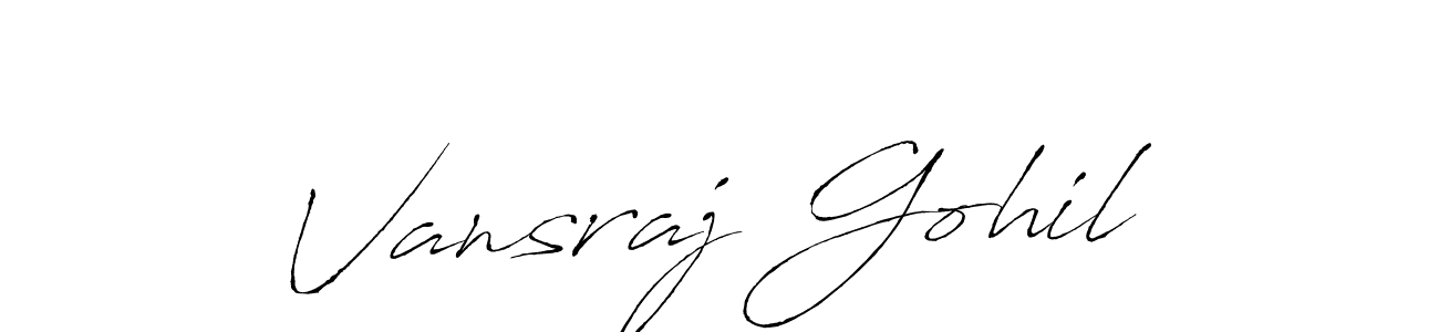 Make a short Vansraj Gohil signature style. Manage your documents anywhere anytime using Antro_Vectra. Create and add eSignatures, submit forms, share and send files easily. Vansraj Gohil signature style 6 images and pictures png