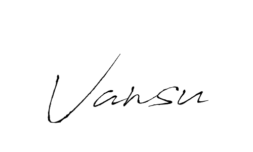 Use a signature maker to create a handwritten signature online. With this signature software, you can design (Antro_Vectra) your own signature for name Vansu. Vansu signature style 6 images and pictures png