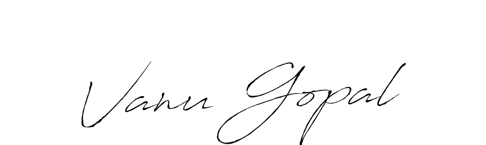 Use a signature maker to create a handwritten signature online. With this signature software, you can design (Antro_Vectra) your own signature for name Vanu Gopal. Vanu Gopal signature style 6 images and pictures png