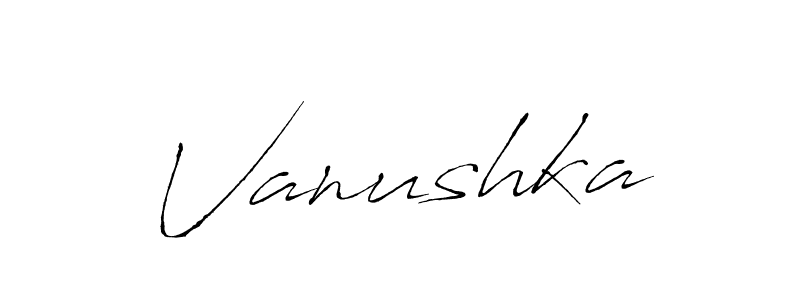 Make a beautiful signature design for name Vanushka. Use this online signature maker to create a handwritten signature for free. Vanushka signature style 6 images and pictures png
