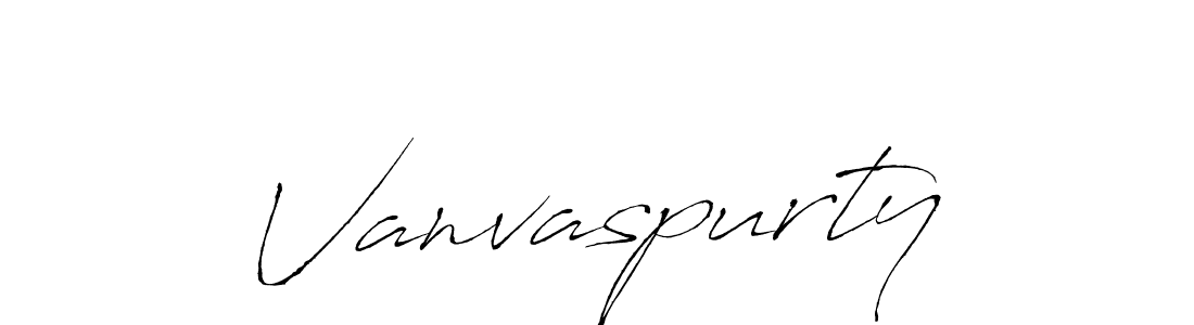 Use a signature maker to create a handwritten signature online. With this signature software, you can design (Antro_Vectra) your own signature for name Vanvaspurty. Vanvaspurty signature style 6 images and pictures png